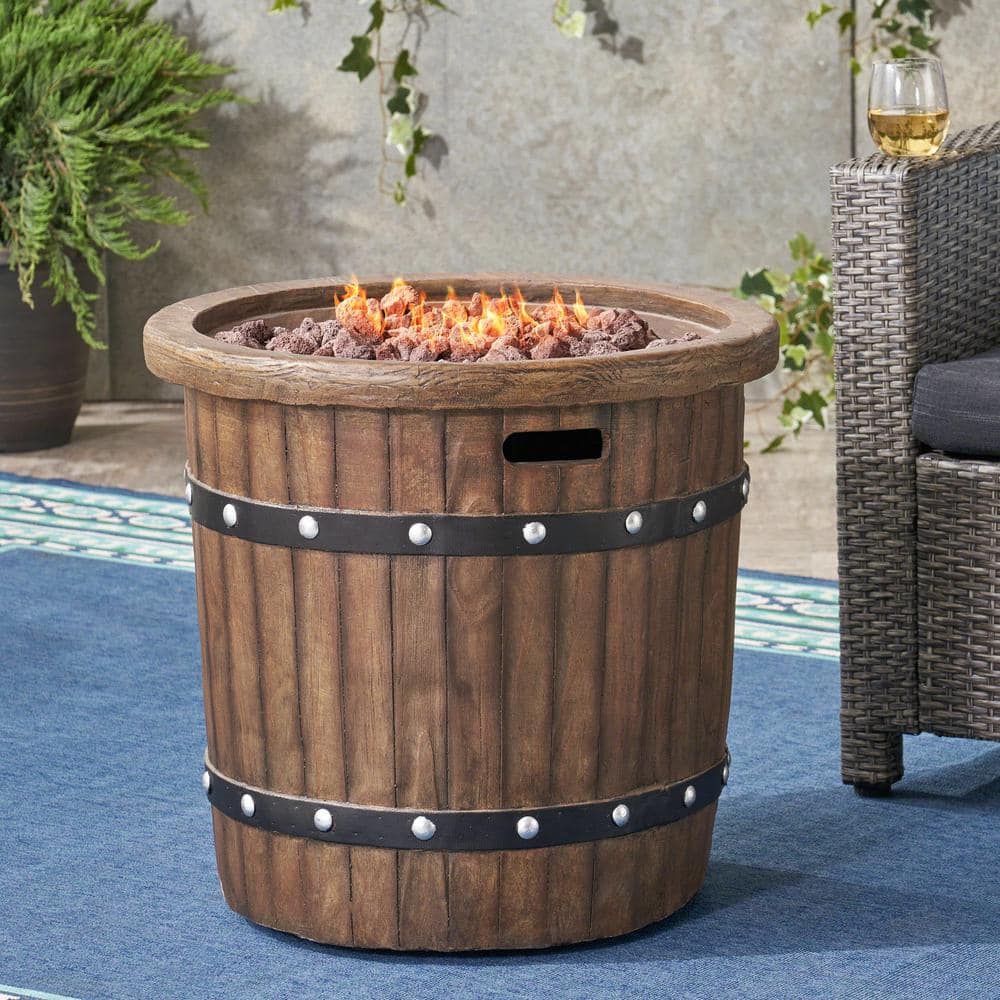 25 in. x 24 in. Round Propane/Liquid Petroleum Gas Fire Pit Kit