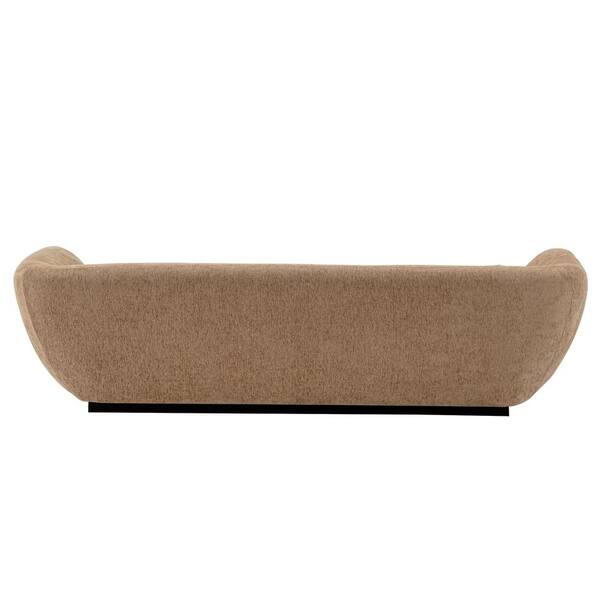 Manhattan Comfort Contemporary Ulka Boucle Sofa with Pillows in Light Brown Manhattan Comfort Contemporary Ulka Boucle Sofa with Pillows in Light Brown