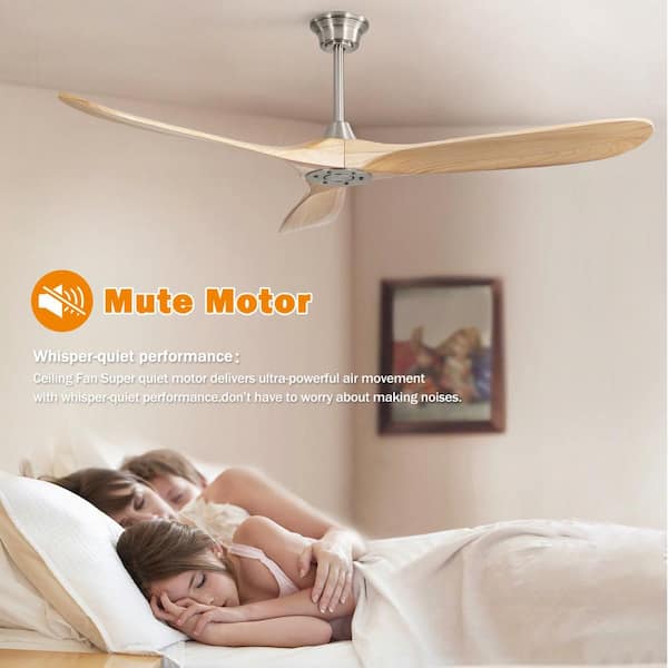 Sofucor 60 in. Indoor/Outdoor Wood Ceiling Fan with Remote Control and  Reversible Motor KYL6004SNYM - The Home Depot