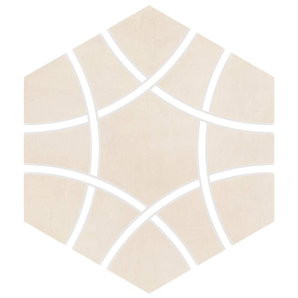 Bari Hex Sand Deco 11 in. x 13 in. Porcelain Floor and Wall Take Home Tile Sample price history on PriceWatchPro