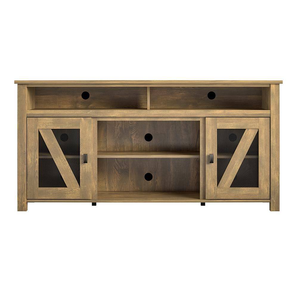 Ameriwood Home Macona 60 in. Natural Particle Board TV Stand Fits TVs