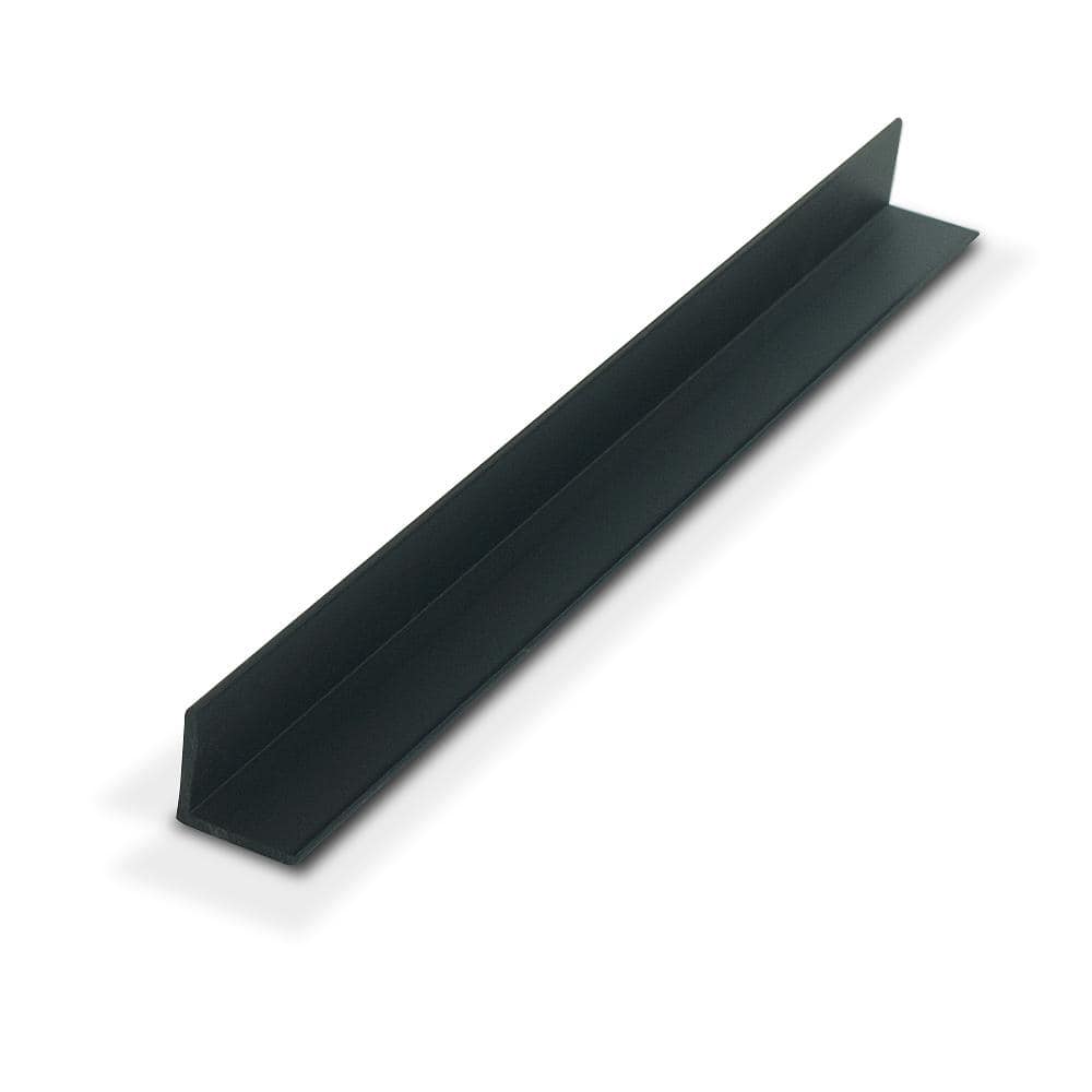 3/4 in. D x 3/4 in. W x 48 in. L Black Styrene Plastic 90° Even Leg Angle 