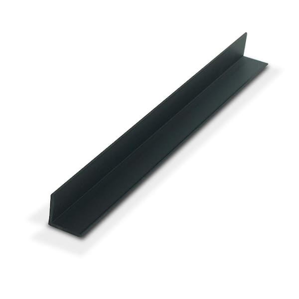 Outwater 3/4 in. D x 3/4 in. W x 48 in. L Black Styrene Plastic 90° Even Leg Angle Moulding 12 Total Lineal Feet (3-Pack)