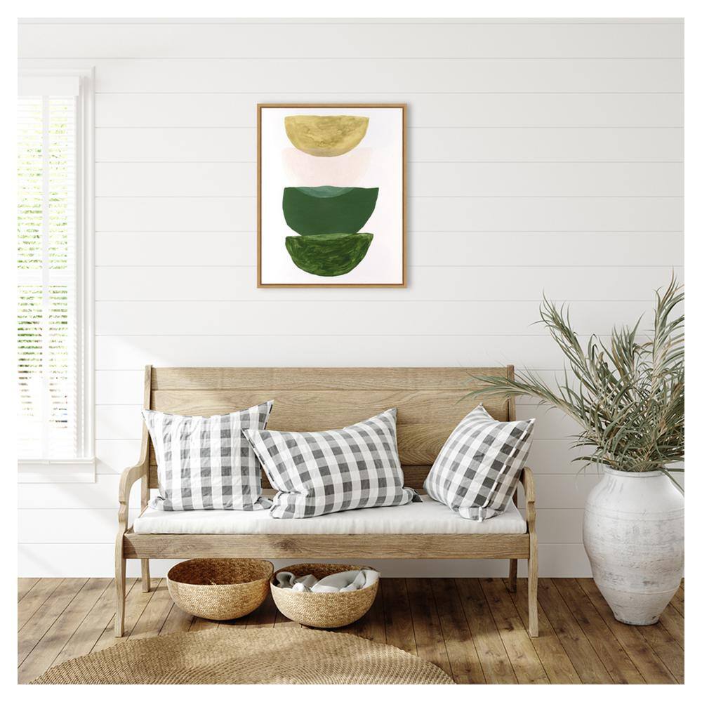 Living Spectrum IV Abstract Canvas Art with Sylvie Maple Frame