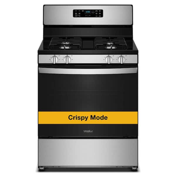 30 in. 4 Burners Freestanding Gas Range in Stainless Steel with Crispy Mode and No Preheat Mode