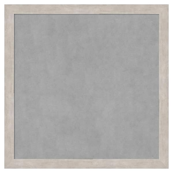 Amanti Art Marred Silver 27 in. x 27 in Framed Magnetic Board