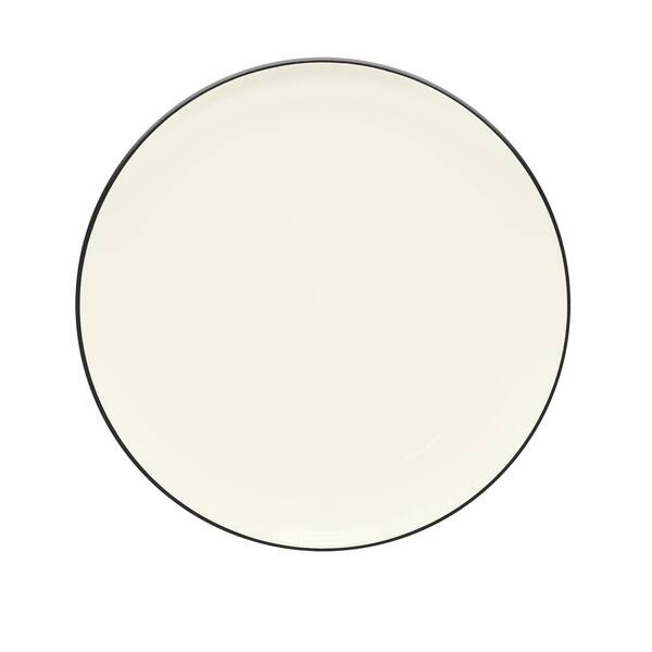 Noritake Colorwave Graphite Black Stoneware Coupe Dinner Plate 10-1/2 in.