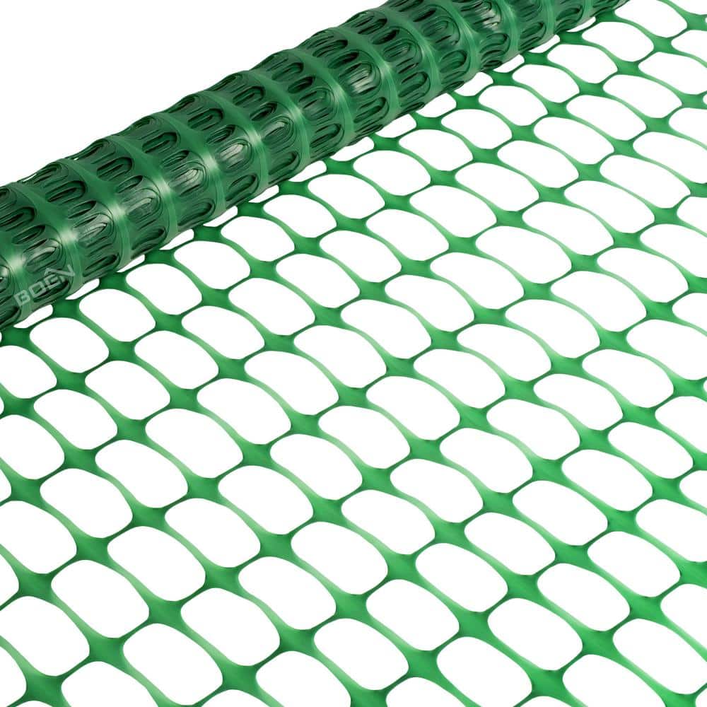 Bisupply 4 ft Safety Fence 100 ft Plastic Fencing Roll for Construction Fencing Pet Fencing and Event Fencing Green