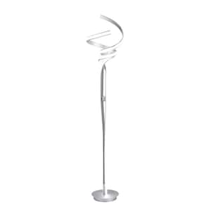 Munich 63 in. Chrome Integrated LED Floor Lamp Dimmable