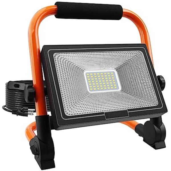 50-Watt 120-Volt 4300 Lumen LED Portable Flood Work Light for Garage Workshop