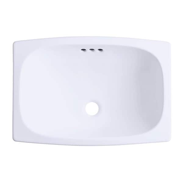 STERLING Stinson Drop-In Vitreous China Bathroom Sink in White with Overflow Drain