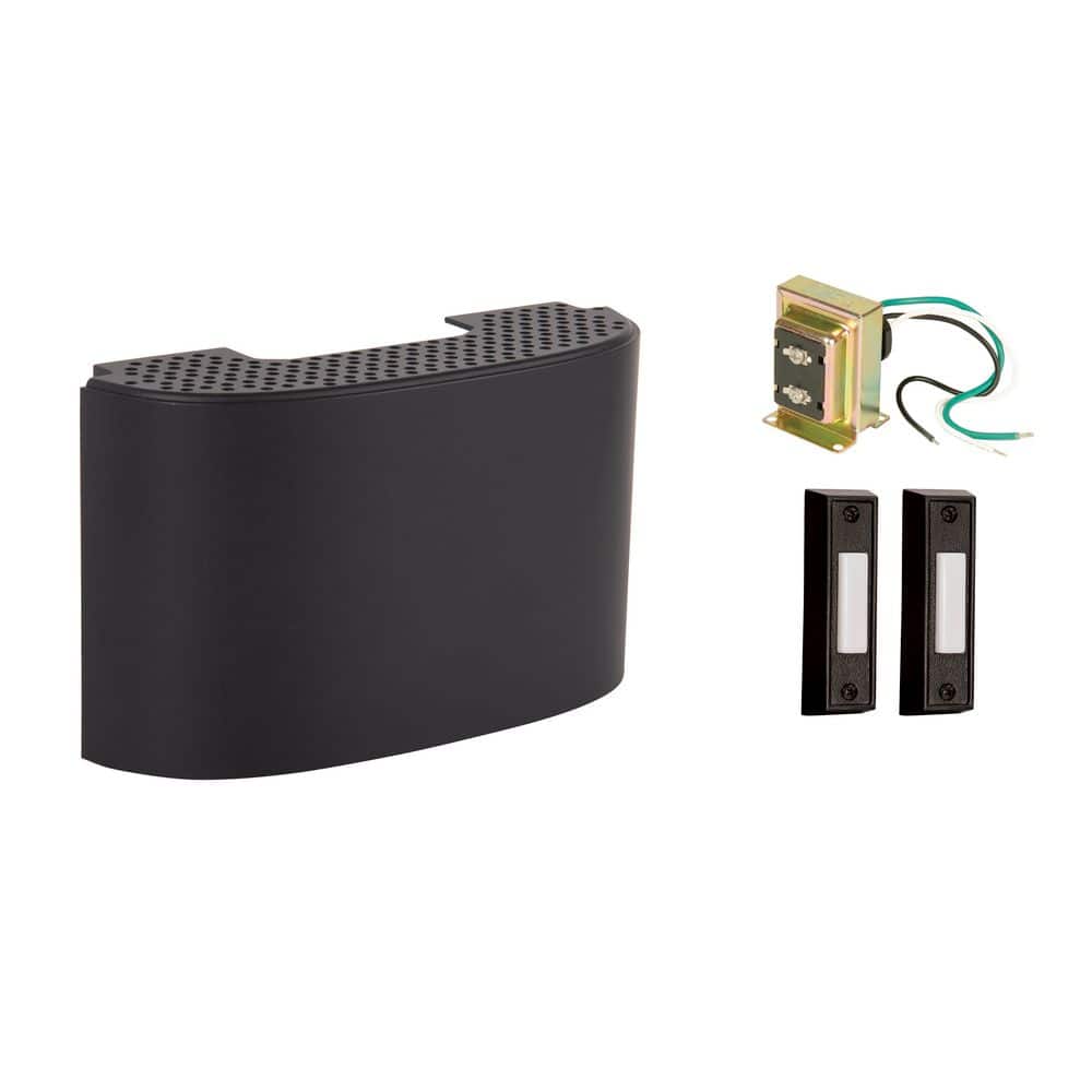 Builder Hardwired 2-Note Doorbell Chime Kit, Transformer 16 Volt/10VA (10 Watts), 2 Wired Push Buttons Included, Black price history on PriceWatchPro
