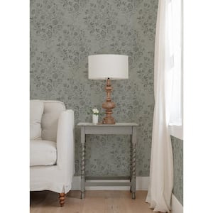 Isidore Grey Scroll Matte Pre-pasted Paper Wallpaper