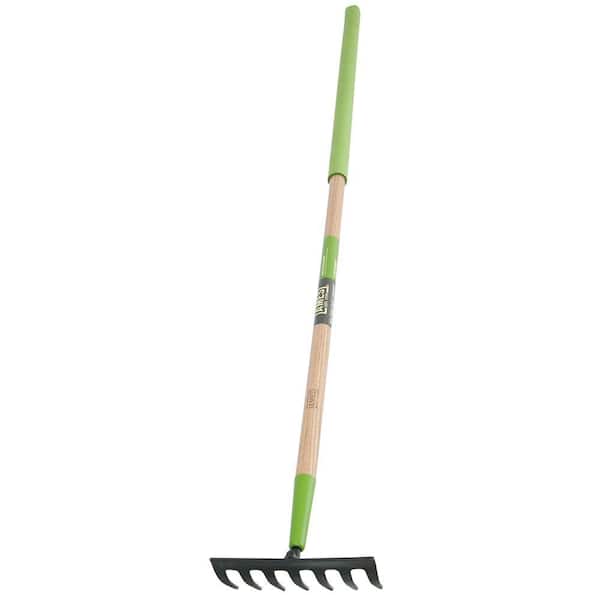Ames 48 in. Wood Handle 7-Tine Floral Level Rake
