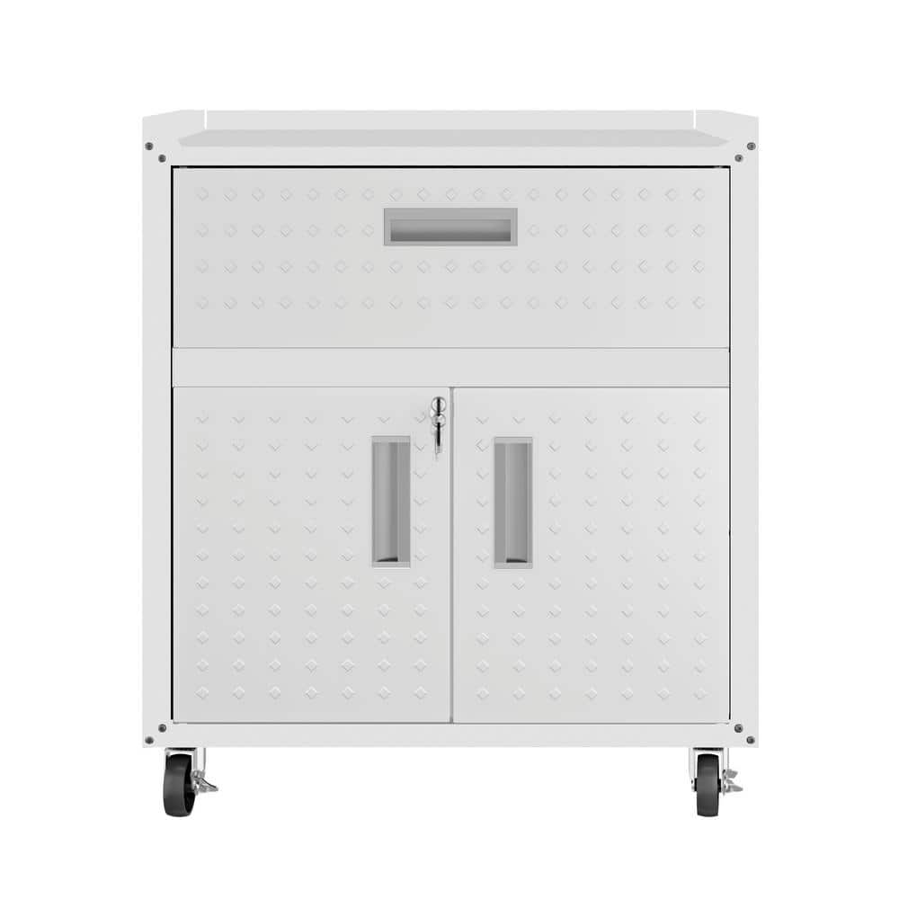 Fortress 30.3 in. W x 31.5 in. H x 18.2 in. D 2-Shelf Metal Freestanding Garage Cabinet in White price history on PriceWatchPro