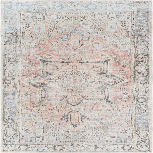 Becki Owens Darling Orange/Black 8 ft. x 12 ft. Traditional Washable Indoor Area Rug