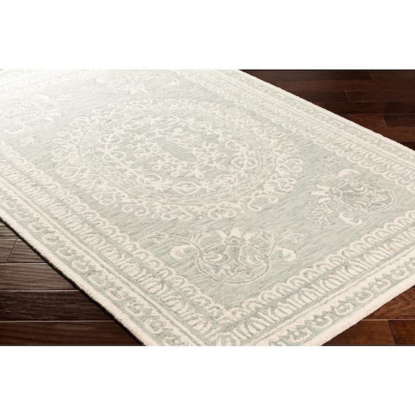 Newcastle Seafoam Medallion 6 ft. x 9 ft.Indoor Area Rug