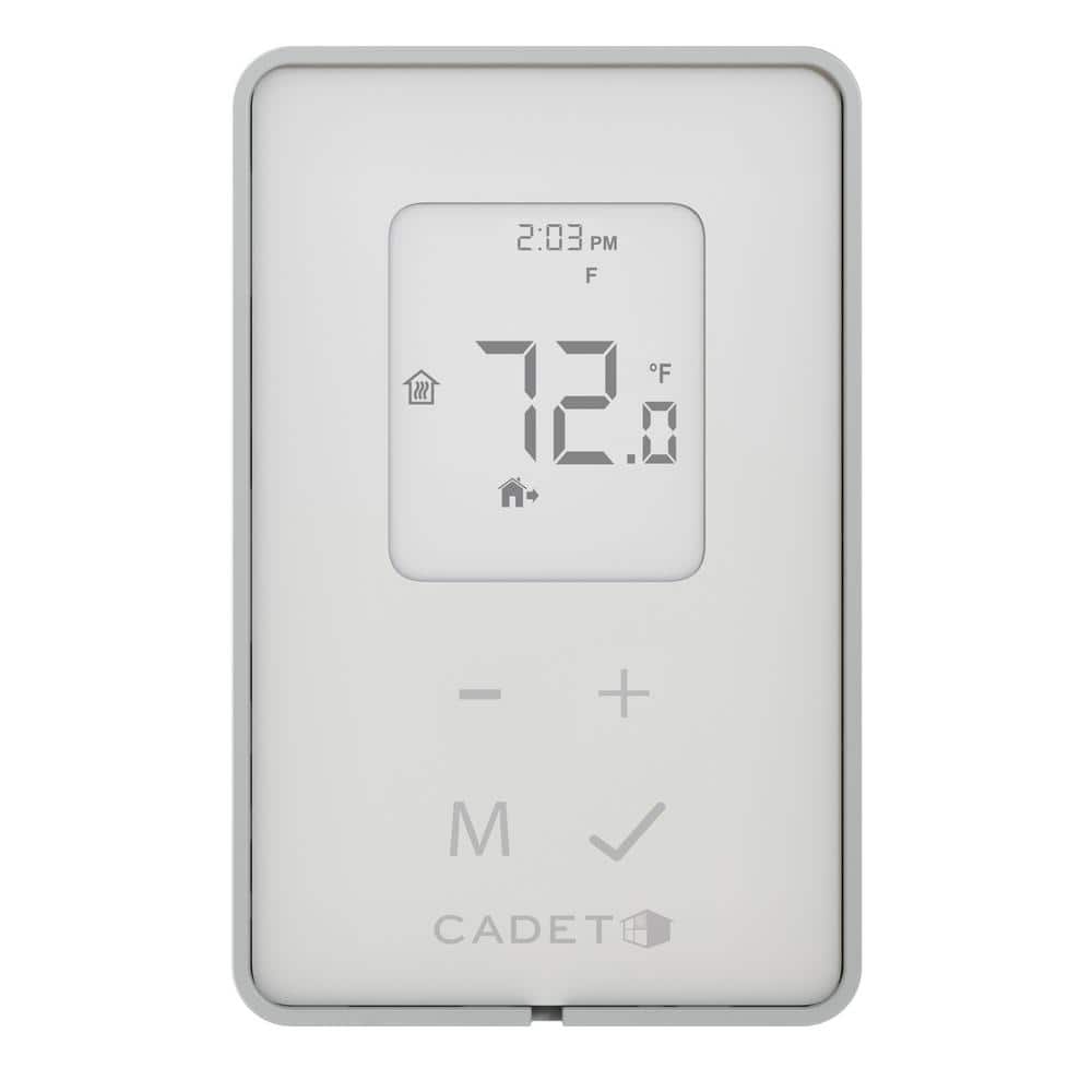 Cadet Double-pole 15 Amp Line Voltage 120/240-volt TEP Series 5-2 Day Electronic Programmable Thermostat in White