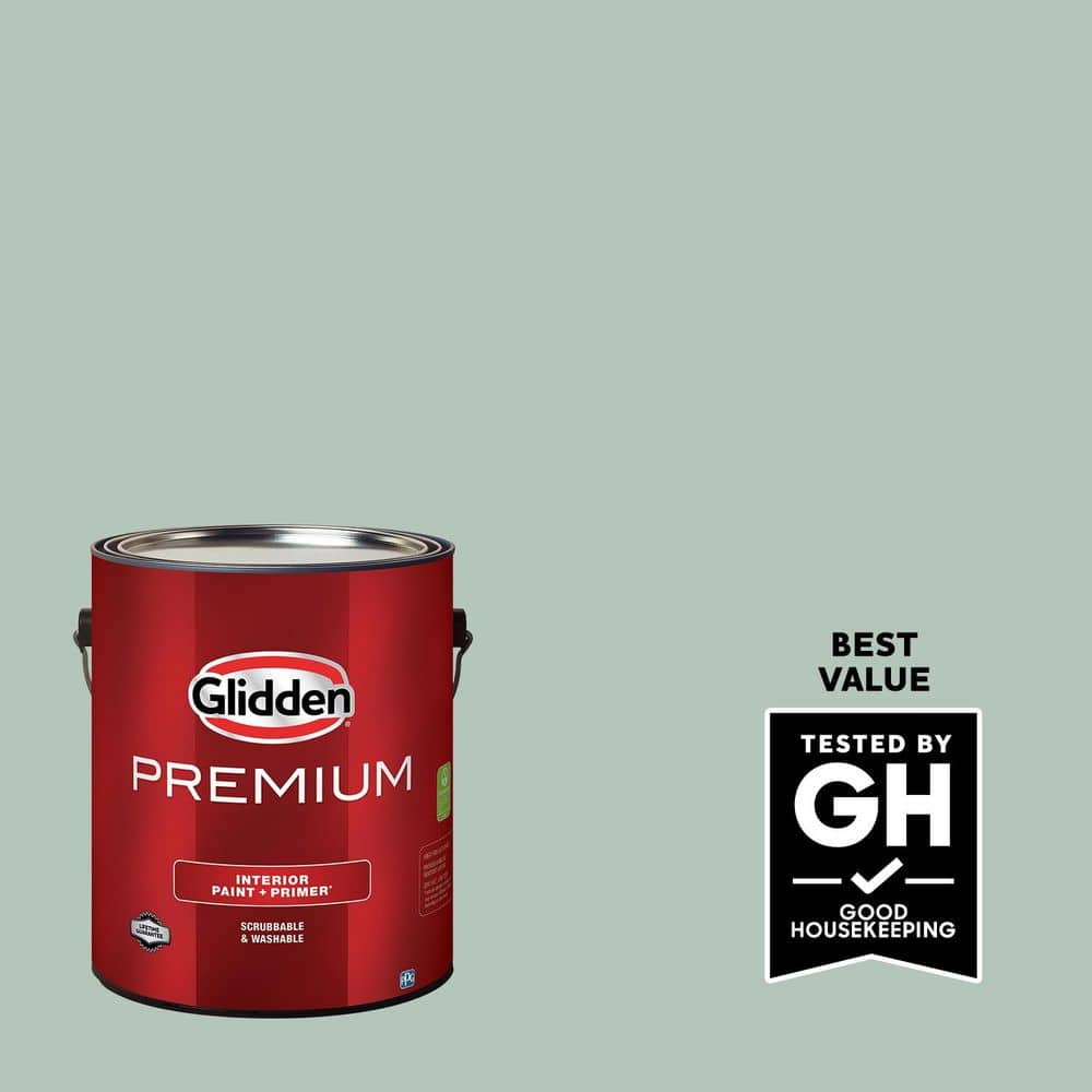 Glidden Premium 1 gal. PPG1134-4 Pine Whisper Satin Interior Paint