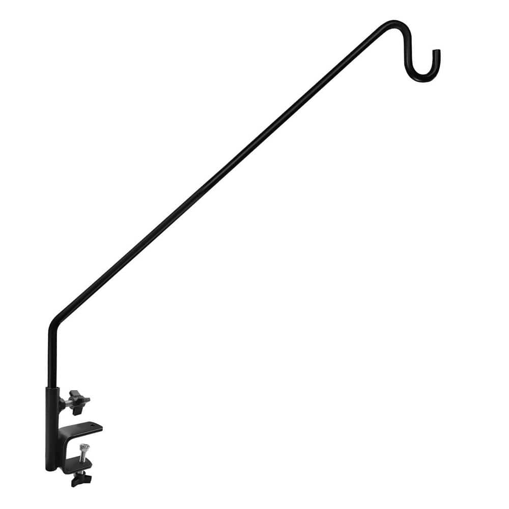 43 in. Metal Adjustable Heavy Duty Extensible Deck Hook for Hanging Bird Feeders, Plants, Wind Chimes, Lanterns, Black price history on PriceWatchPro