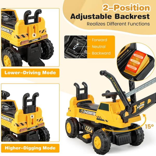 Costway Kids Ride on Excavator Digger Electric Construction