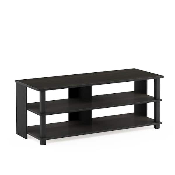 Furinno Sully 41 in. Espresso and Black Wood TV Stand Fits TVs Up to 50 in. with Open Storage