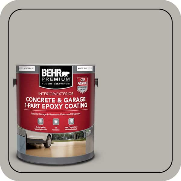 1 gal. #PPU24-11 Greige Self-Priming 1-Part Epoxy Satin Interior/Exterior Concrete and Garage Floor Paint