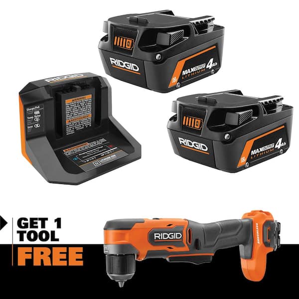 Reviews for RIDGID 18V Max Output (2) 4.0Ah Battery and Charger with ...