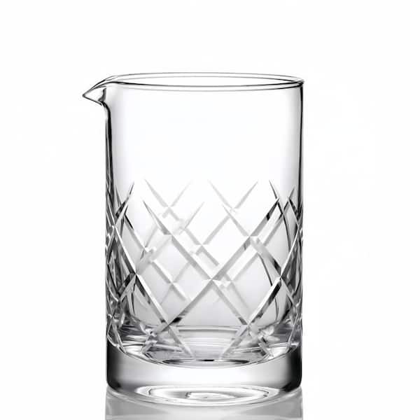24 oz. Crystal Mixing Glass with Professional, Thick Bottom, Seamless for Kitchen, Bar and Cocktail Mixing, Clear