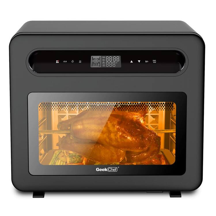 Serga 26 qt. Stainless Steel Electric Touch Screen Air Fryer, Steam