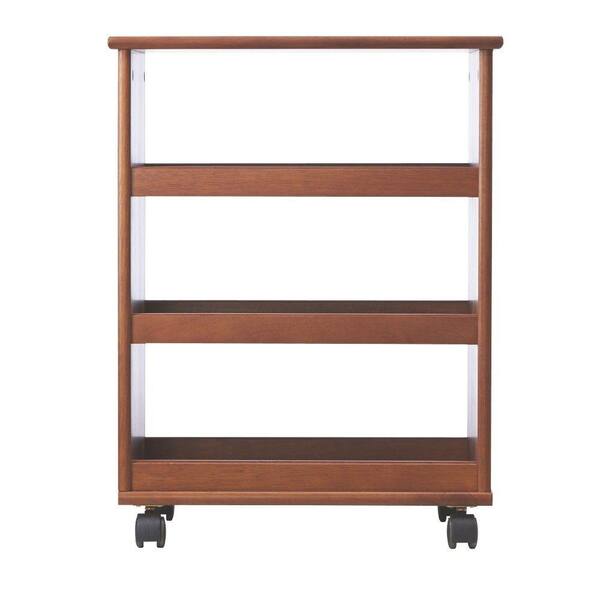 Home Decorators Collection Stanton Walnut Multi-Function 3-Shelf Storage Cart (20 in. W)