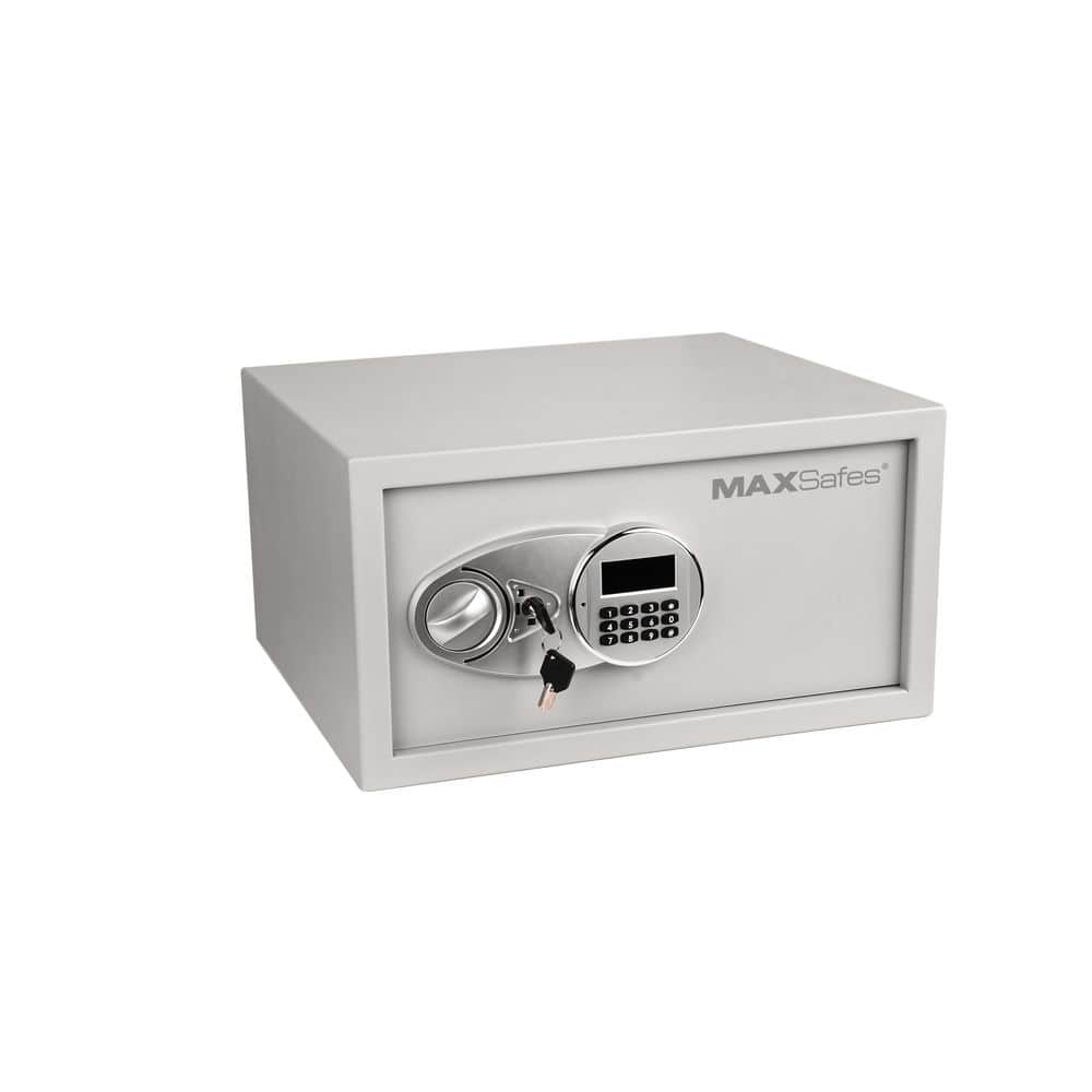 MAXSafes 1.0 cu. ft. Hotel and Office Safe with Electronic Keypad Lock Access in Grey 90001-LW