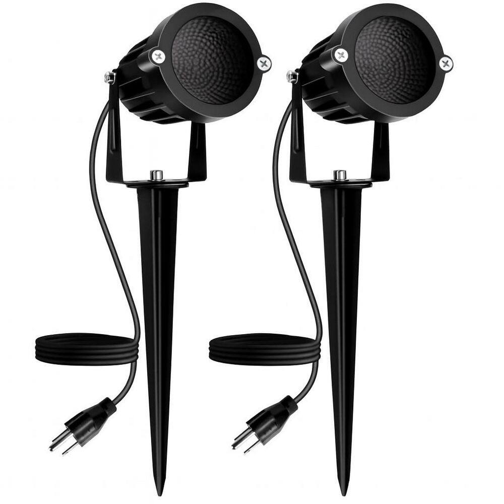 Black Plug-In Integrated LED Aluminum Landscape Flood Light, 15W UV Light IP65 Waterproof (2-Pack) price history on PriceWatchPro