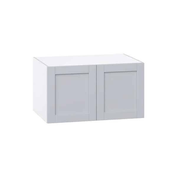 Milton 36 in. W x 24 in. D x 20 in. H Assembled Shaker Wall Bridge Kitchen Cabinet in Light Gray
