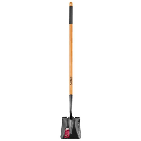 Husky 47 in. L Wood Handle Carbon Steel Transfer Shovel with Grip