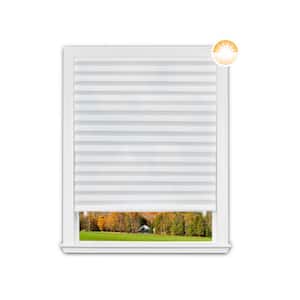 Cut-to-Size White Cordless Light-Filtering Privacy Temporary Shades 48 in. W x 90 in. L (4 Pack)