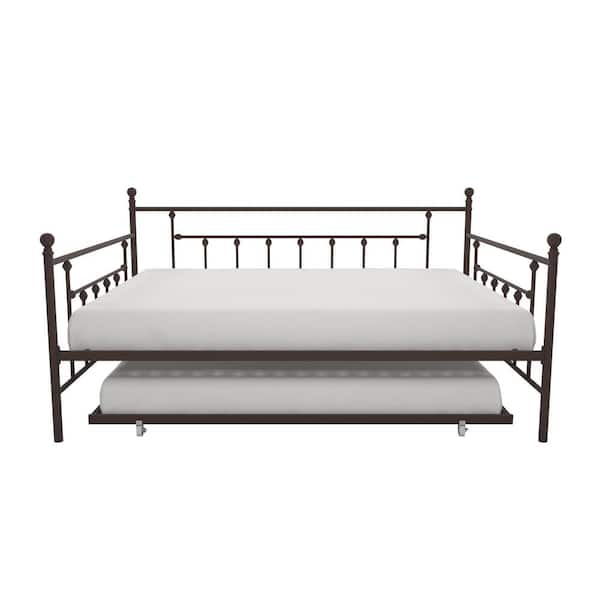 Mia Queen Daybed and Full Trundle Set, Bronze