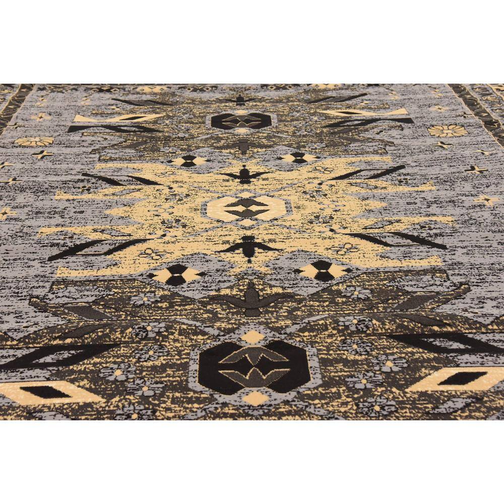 Handmade Taftan Gray Synthetic 9' x 12' Easy-Care Area Rug