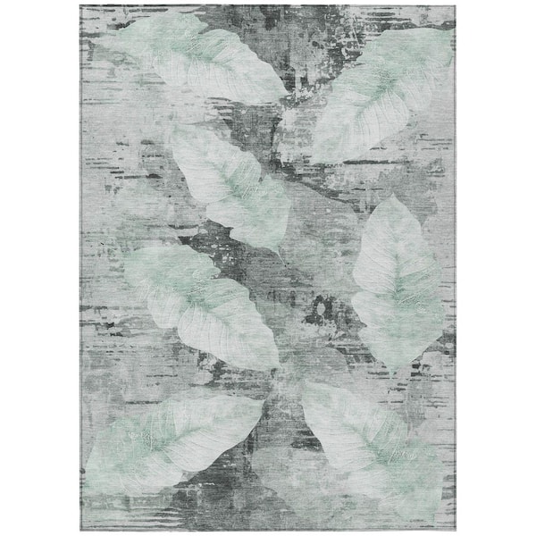 Chantille Machine Washable Indoor/Outdoor Abstract ACN2172 Teal 9 ft. x 12 ft. Area Rug