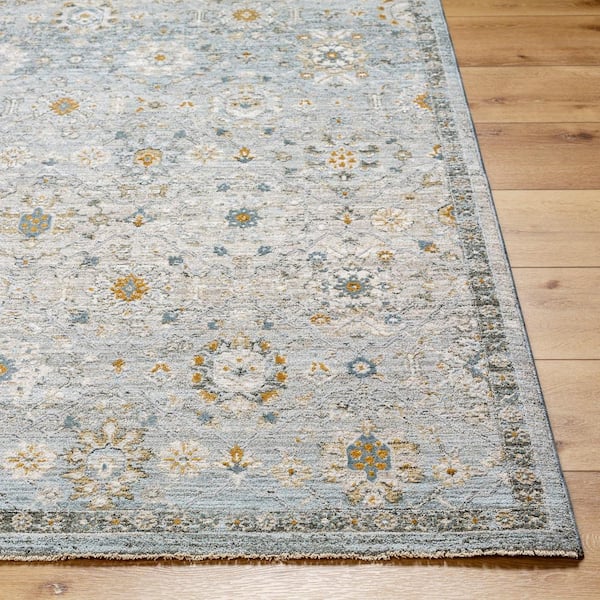Rosamond Gray/Blue 2 ft. x 8 ft. Indoor Area Rug