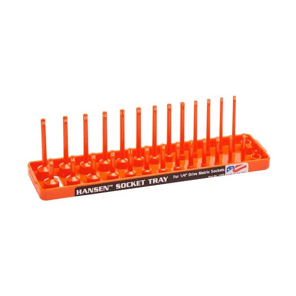 1/4 in. Drive Metric 2 Row Socket Holder - Orange