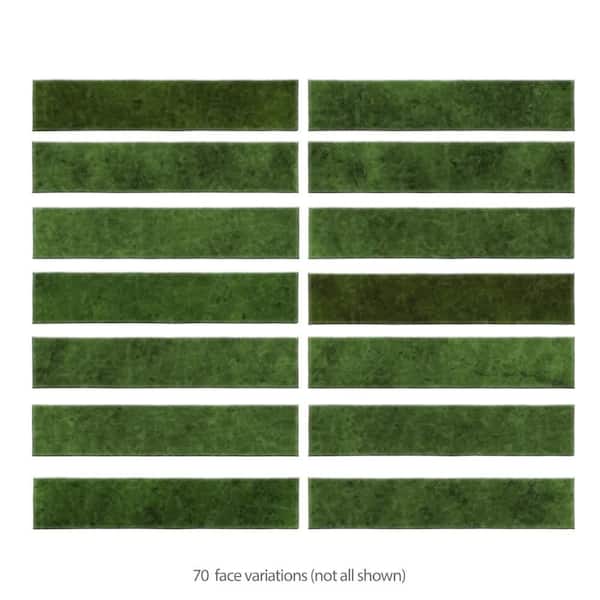 Menorca Tourmaline 3 in. x 13 in. Ceramic Wall Take Home Tile Sample