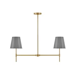 Blake 2-Light Lacquered Brass Cone Chandelier