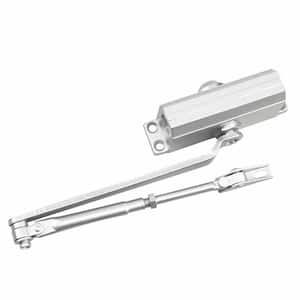 1600 Series Fixed Power Door Closer, Satin Aluminum, 180-Degree Angle