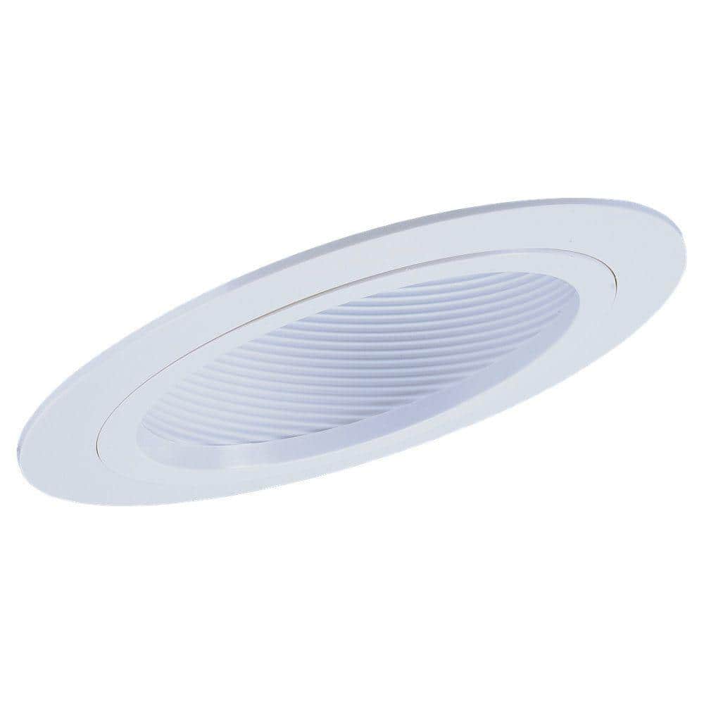 6 in. White Recessed Sloped Ceiling Incandescent Trim
