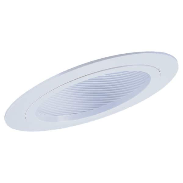 6 in. White Recessed Sloped Ceiling Incandescent Trim