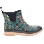 Floral Plaid Neo Chelsea Ankle Boot - Olive Size 10