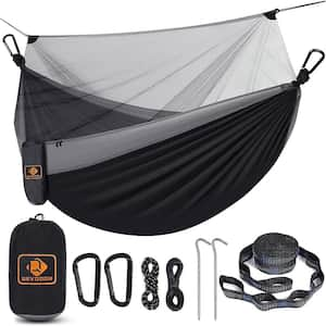 9.5 ft. Portable Hammock Bed Hammock in Black and Grey