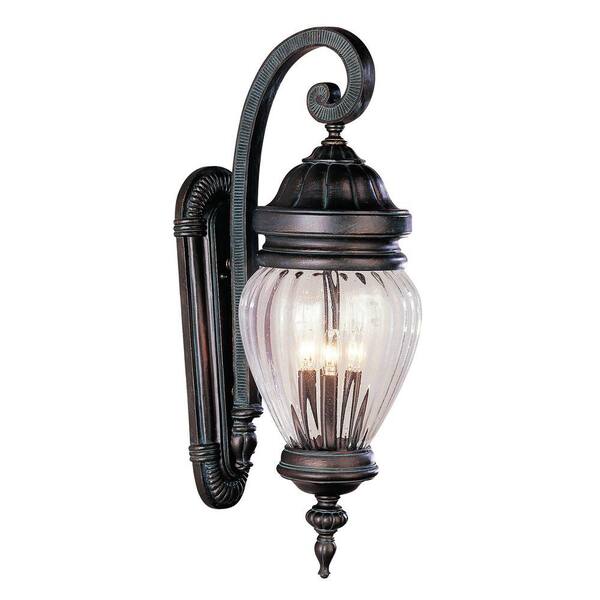 Bel Air Lighting Stewart 4-Light Outdoor Antique Pewter Incandescent Wall Lantern-DISCONTINUED