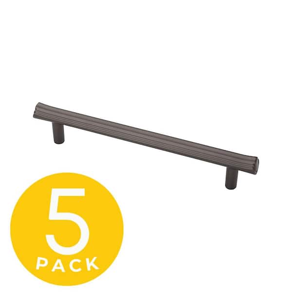 Sapphire Eclipse Series 5 in. (128 mm) Center-to-Center Modern Matte Grey Cabinet Handle/Pull (5-Pack)